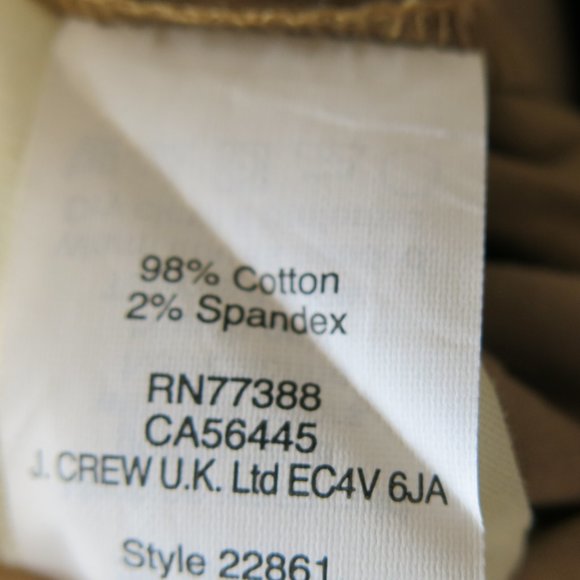 J. Crew Factory Stretch Cotton Blend Straight Leg Career Work Pants - Size 6S - Picture 6 of 6